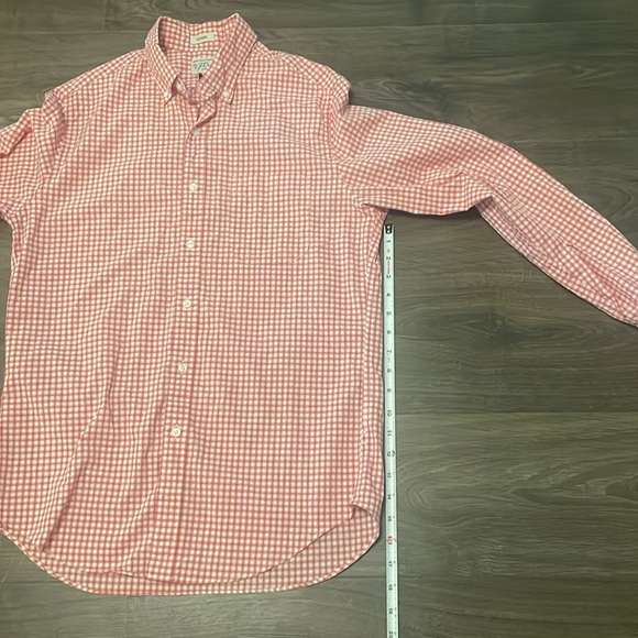 J.Crew Red and White Gingham Long Sleeve Button Down Shirt, Size Small - Picture 5 of 6